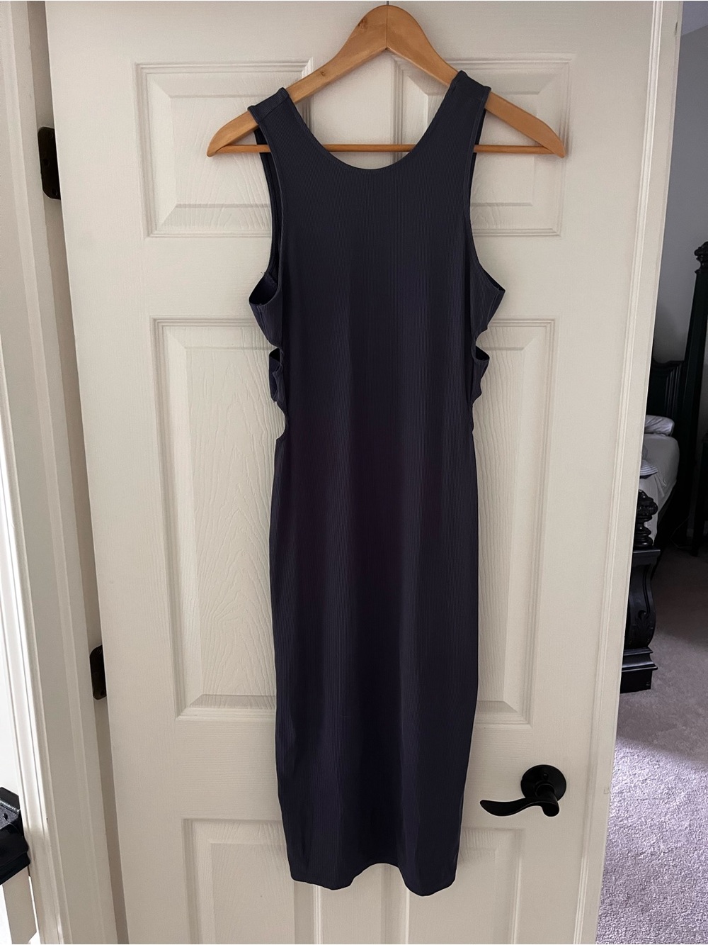 TopShop Sleeveless Midi Bodycon Dress in Charcoal